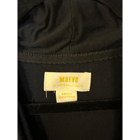 Anthropologie Maeve Bristol Maxi Dress Small Black Stretch Washable - Picture 10 of 11